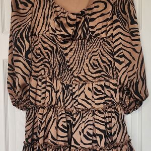 Animal print mini dress